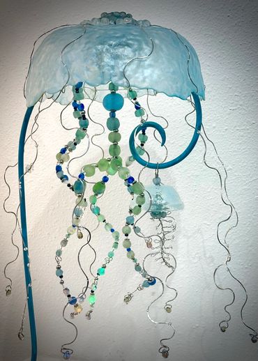 Jellyfish standing led lamp