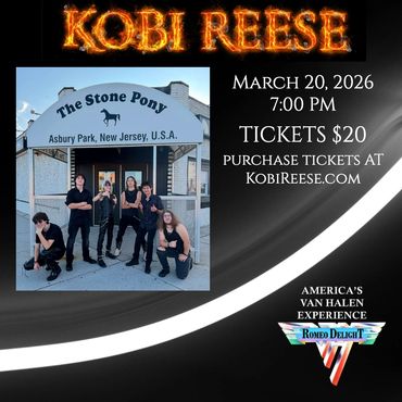 Kobi Reese band performing live at The Stone Pony, March 20, 2026, tickets $20.