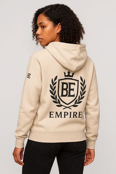 Empire cream and blue hoodie.