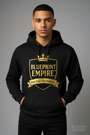 Blueprint Empire black and gold hoodie.