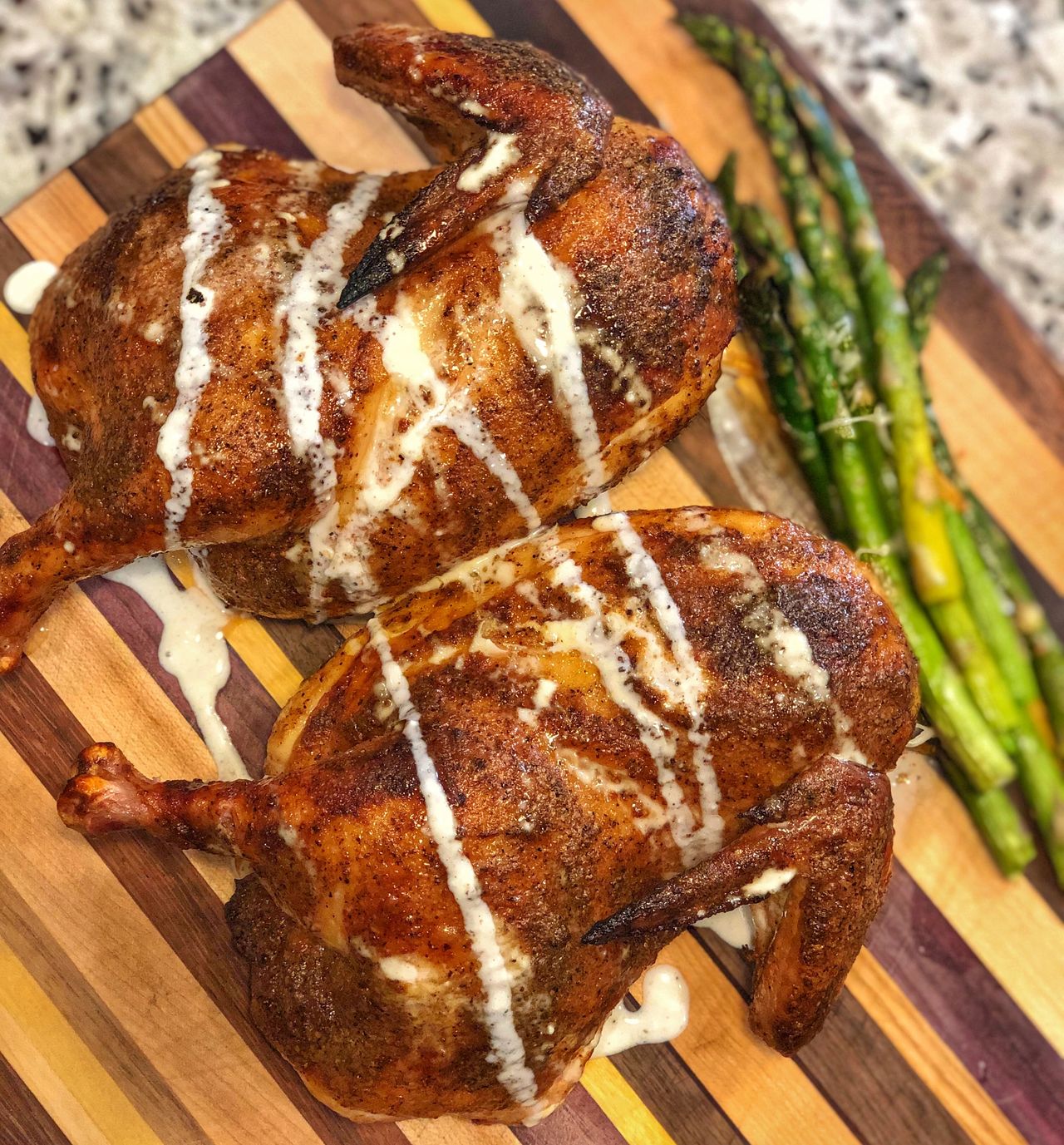 Spatchcocked Traeger Chicken - This Jew Can Que
