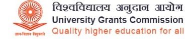 University Grants Commission logo with text.