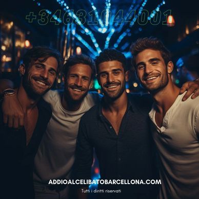 4 ragazzi foto in discoteca