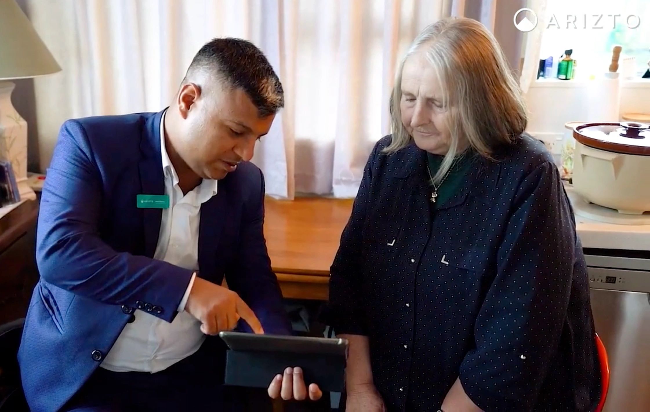 Ankit Sharma helping a client selling her house.