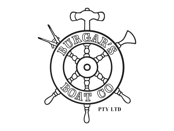 Traditional shipwright tools logo
