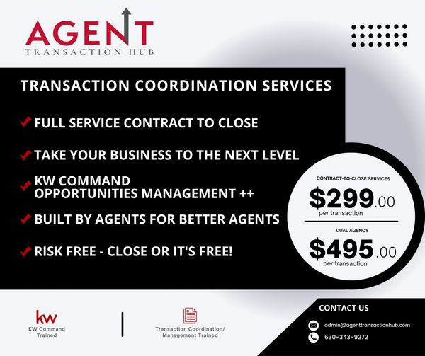 Agent Transaction Hub offers transaction coordination with risk-free contract-to-close services.