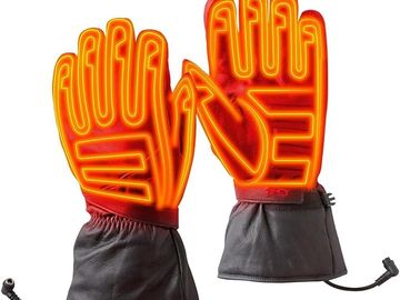 Gerbing Men's G4 12V Heated Gloves for Motorcycle, Leather, Water-Resistant
