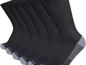 APTYID Men's Moisture Wicking Cushioned Crew Work Boot Socks