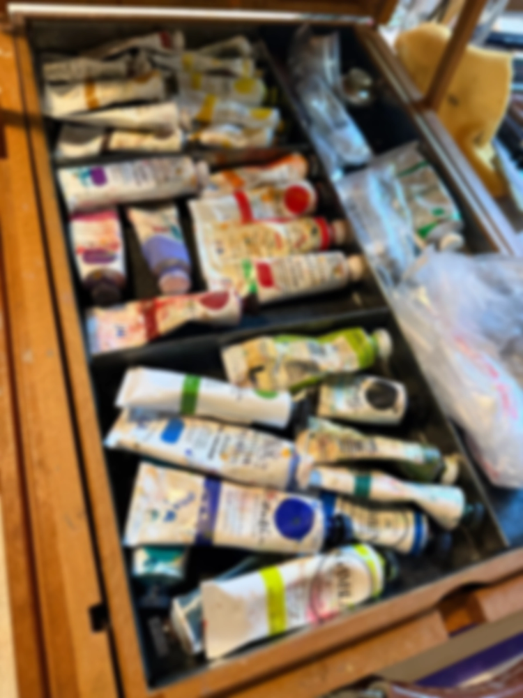 Blurred image of oil paint 