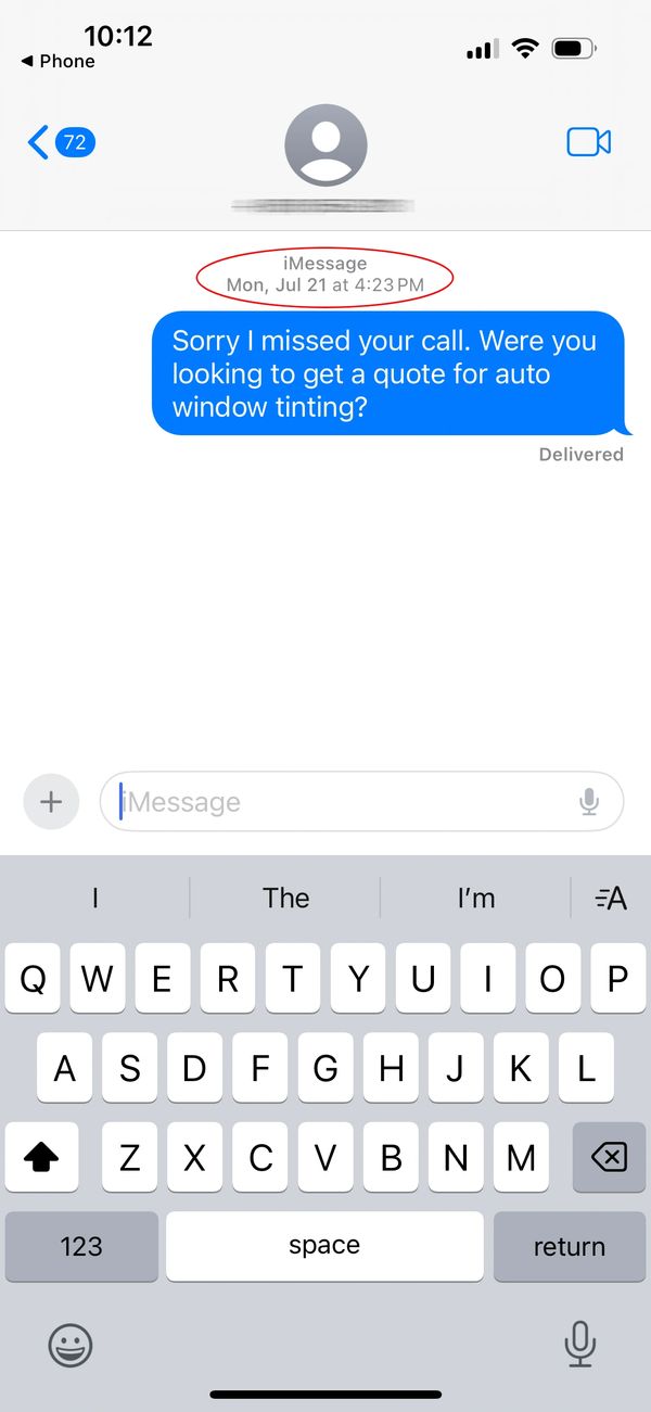 Text about auto window tinting quote.