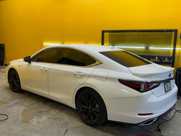 2022 Lexus ES 350 after we installed XPEL window tint on it at our shop in Fort Pierce