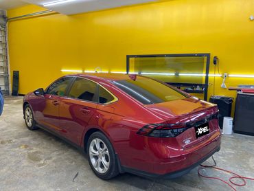 Brand new 2024 Honda Accord after we tinted the windows at our tint shop.