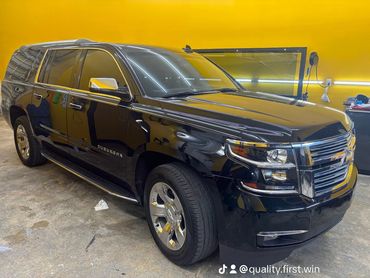 2019 Chevy Surburban after we tinted the windows at our tint shop.