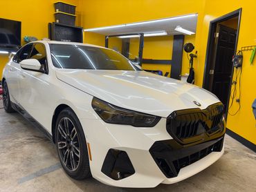 2025 BMW 5 Series Tinted with XPEL XR Nano Ceramic Window Tint at Quality First Window Tint