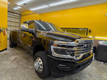2025 RAM 3500 tinted at Quality First Window Tint in Port St Lucie, Florida