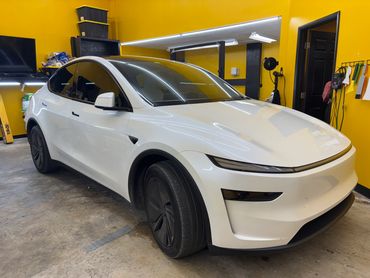 2026 Tesla Model Y Juniper Tinted with XPEL XR Nano Ceramic Window Tint.
