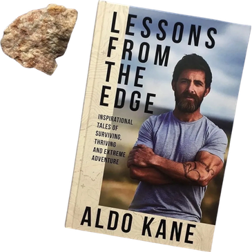 Book cover of "Lessons from the Edge" by Aldo Kane.