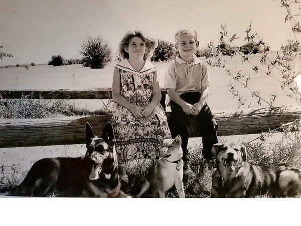 Children with dogs.