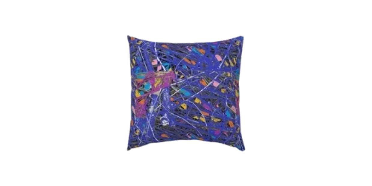 This multi colored abstract accent pillow is from Amra  pillow collection and comes in  sizes 20x12 