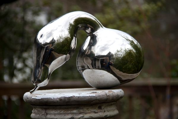 Oracalch 1 (Lost Precious Metal) welded and polished stainless steel, edition of five, from  Ourobou