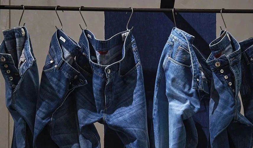 jeans manufactured by bonafide jeans hanging 