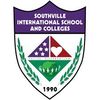 Logo of Southville International School and Colleges featuring a shield and laurel branches.