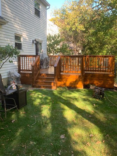 New Deck build and Stain with Semi Transparent Stain.  