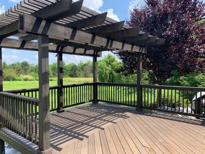 Avon Lake Deck Restoration Project - Deck was Pressure cleaning and stained with semi super deck