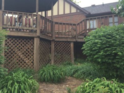 Deck Cleaning and Staining in Cuyahoga County Ohio.  Deck is stained with TWP Stain Sealer.