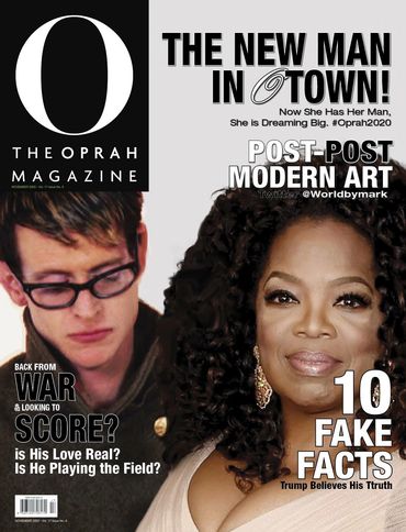 Mock-Up cover of O The Oprah Magazine featuring Mark Hayden and Oprah Winfrey.