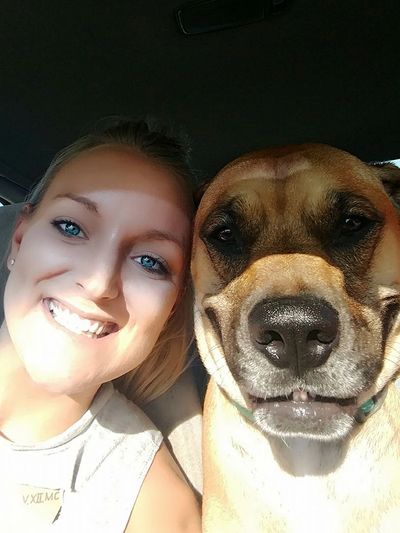 Founder and Pet Sitter, MiKayla Abbas with her dog, Zoey. 
