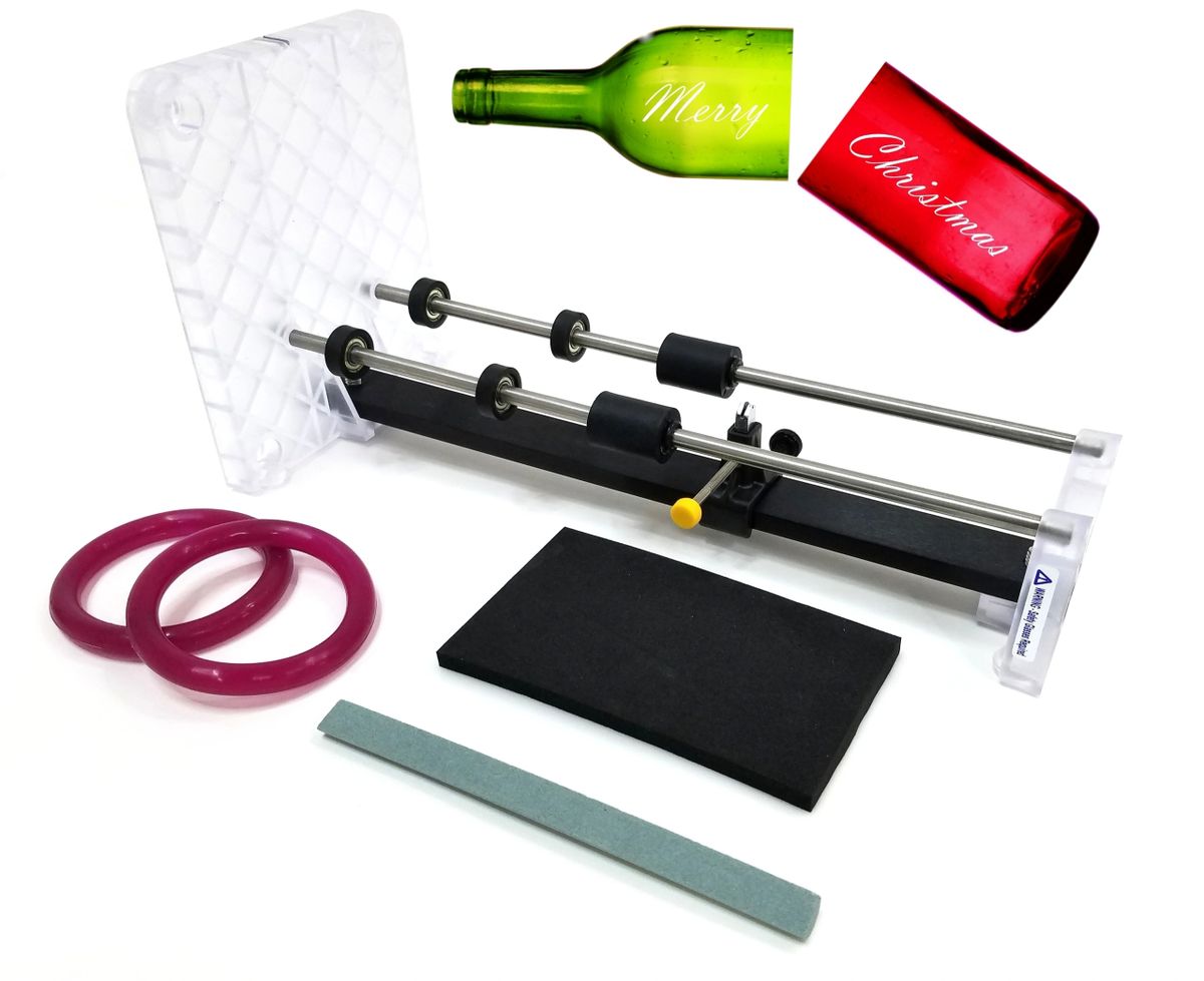  Creator's Glass Bottle Cutter DIY Machine Kit - Professional  Series - Most Trusted, Reliable, Loved - Made In The USA - Precision  Quality Parts - Includes Carbide Cutter, Ruler, Ball Bearing