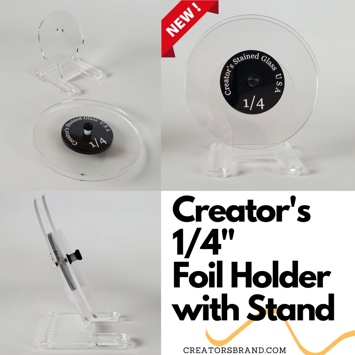 Creator's 1/4" Foil Holder with Stand Makes Foiling your glass easier! Made in USA!