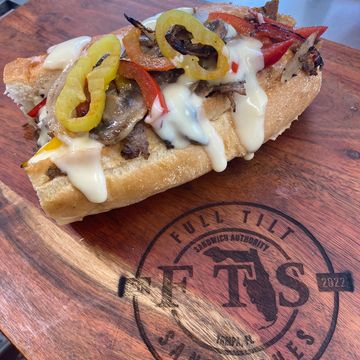 OG Philly Cheesesteak Toasted Amoroso Roll, Grilled Onions & Red Bell Pepper, Shaved Sirlon