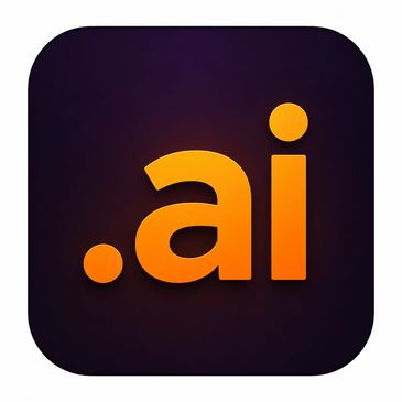 .ai logo in orange on dark background