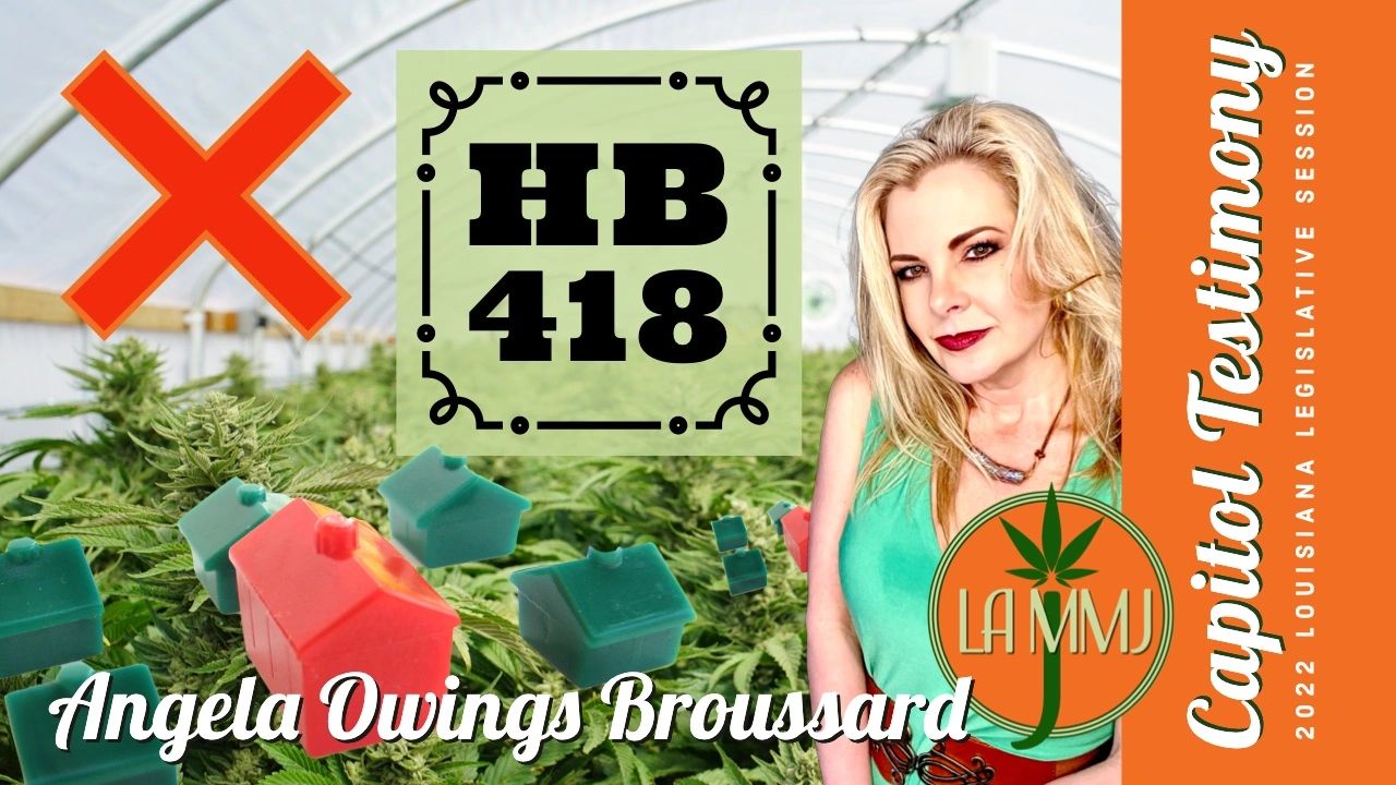 Vote NO on HB 418 with pictures of monopoly pieces in an MMJ cultivation facility.