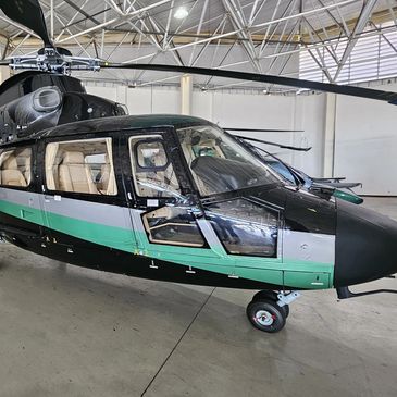 2007 Airbus AS365N3 helicopter for sale in black with grey and green stripes, twin-engine by CJW