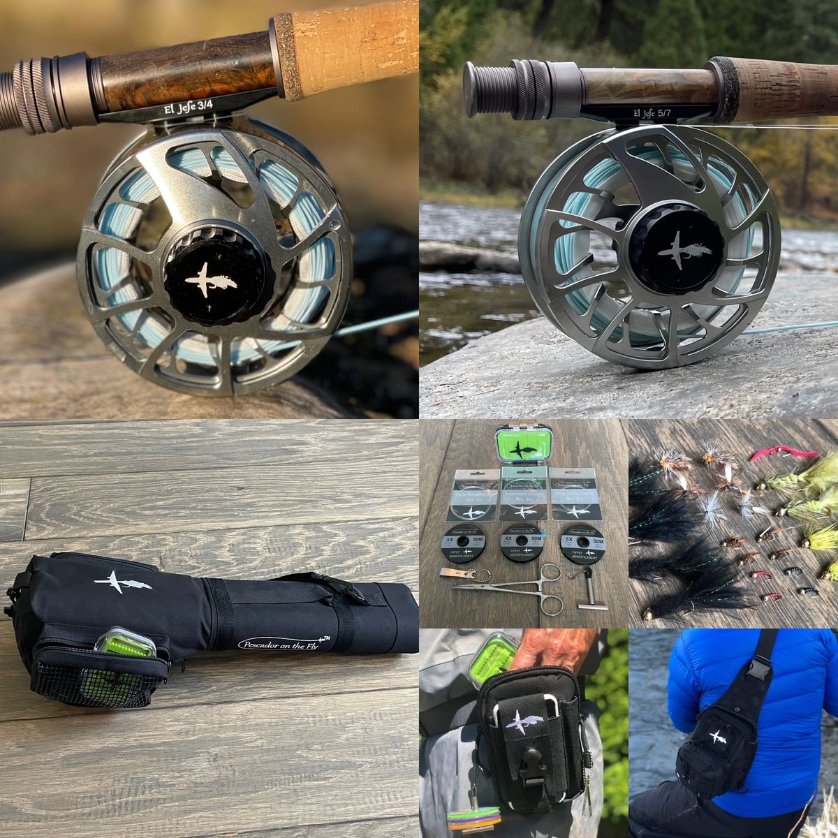 El Jefe Saltwater Fly Fishing Combo Package | 904-9 | 9' Four Section 9  Weight Fly Rod And Reel Outfit