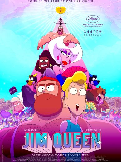 Colorful animated poster for the film Jimi Queen.