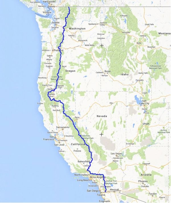 PCT Trail Map