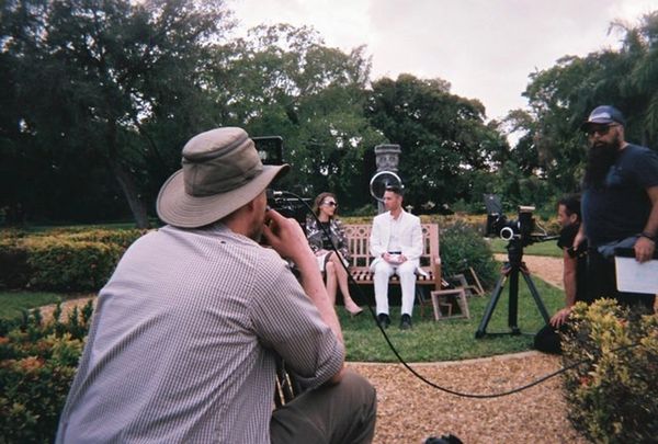 Actor Steven Morse on the set of Blu Cosette.