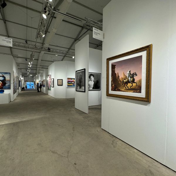 Art Miami gallery installation featuring artwork by Steven Morse