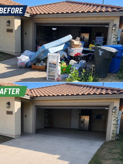 Garage cleaned and cleared of clutter.