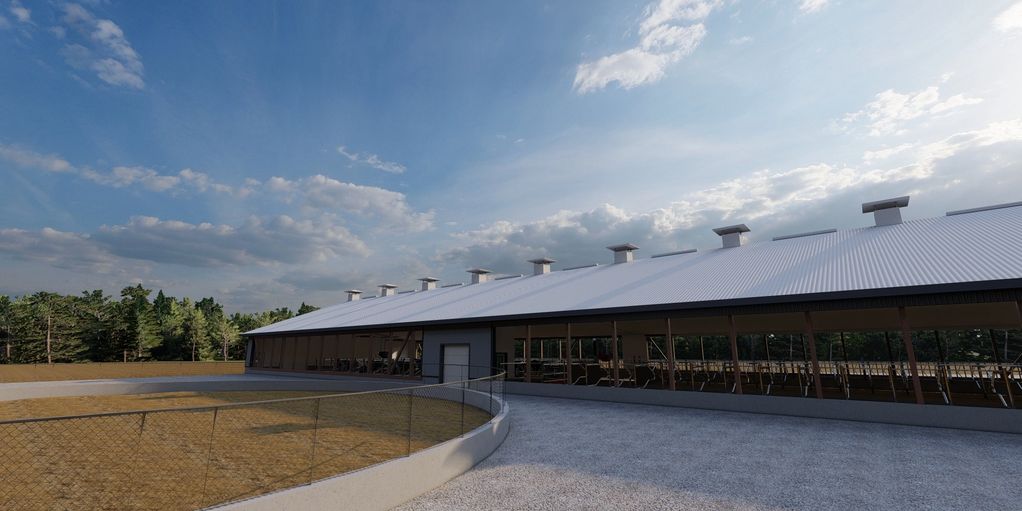 Alora Designs Inc.  Freestall Dairy Barn Addition
