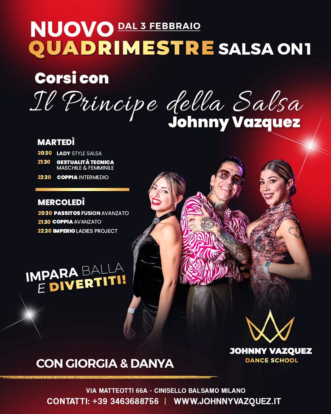 Corsi di salsa con Johnny Vazquez, milano
