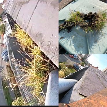 Before and after pictures dirty gutter vs clean gutter