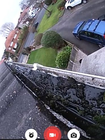 We use a camera system to view whats inside your gutters
