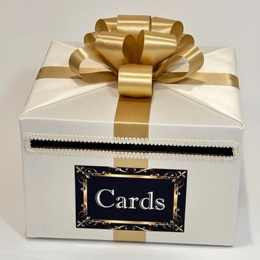 Ivory and Gold Card Holder Box for any special occasion