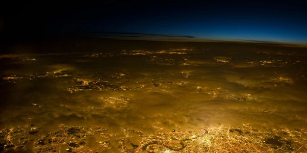 London from the air at night. Credit: Shutterstock