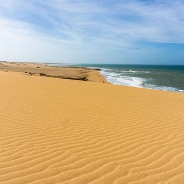 Dunes of sand in Punta Gallinas